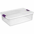 Sterilite Sterilite Clearview Storage Box With Latched Lid 17551706 - 32 Qt. 23-5/8"L x 16-3/8"W x 6-1/2"H 17551706